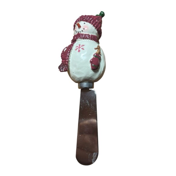 Saint Nicholas Square Warm Wishes Set of 4 Snowmen Spreaders Cheese Butter READ - Picture 4 of 5